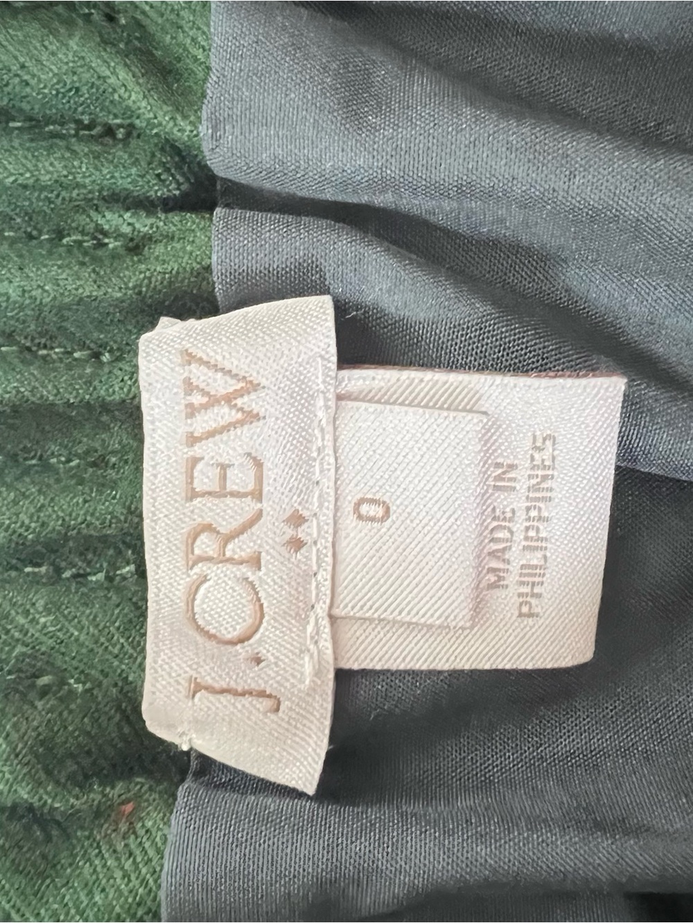J. Crew Green Wool PullOn Mini Skirt Pockets Size 0 Preppy Fall Academia College - Picture 2 of 9